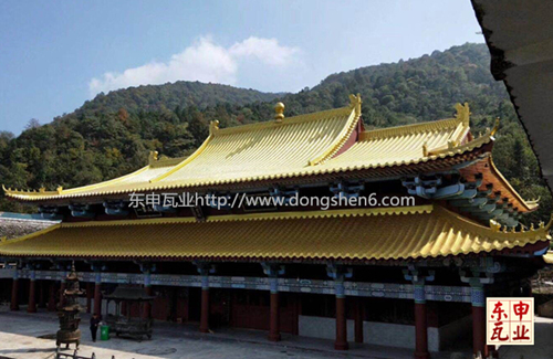 金色仿古鋁瓦屋面 金色仿古鋁瓦屋面